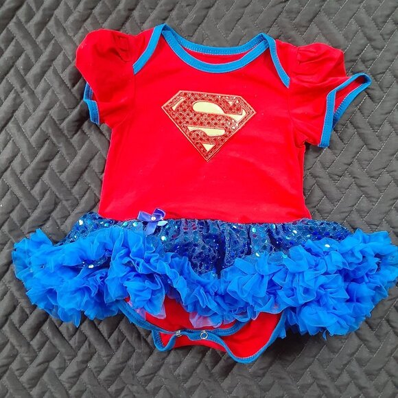 Handmade Other - Baby Girls Superman Halloween Costume Tutu Dress 6-12M NEW